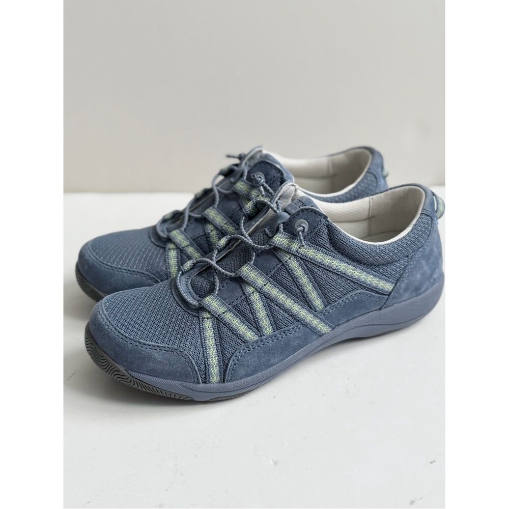 Dansko Harlyn Wide Blue Suede Sneakers Size 37 US 6.5-7